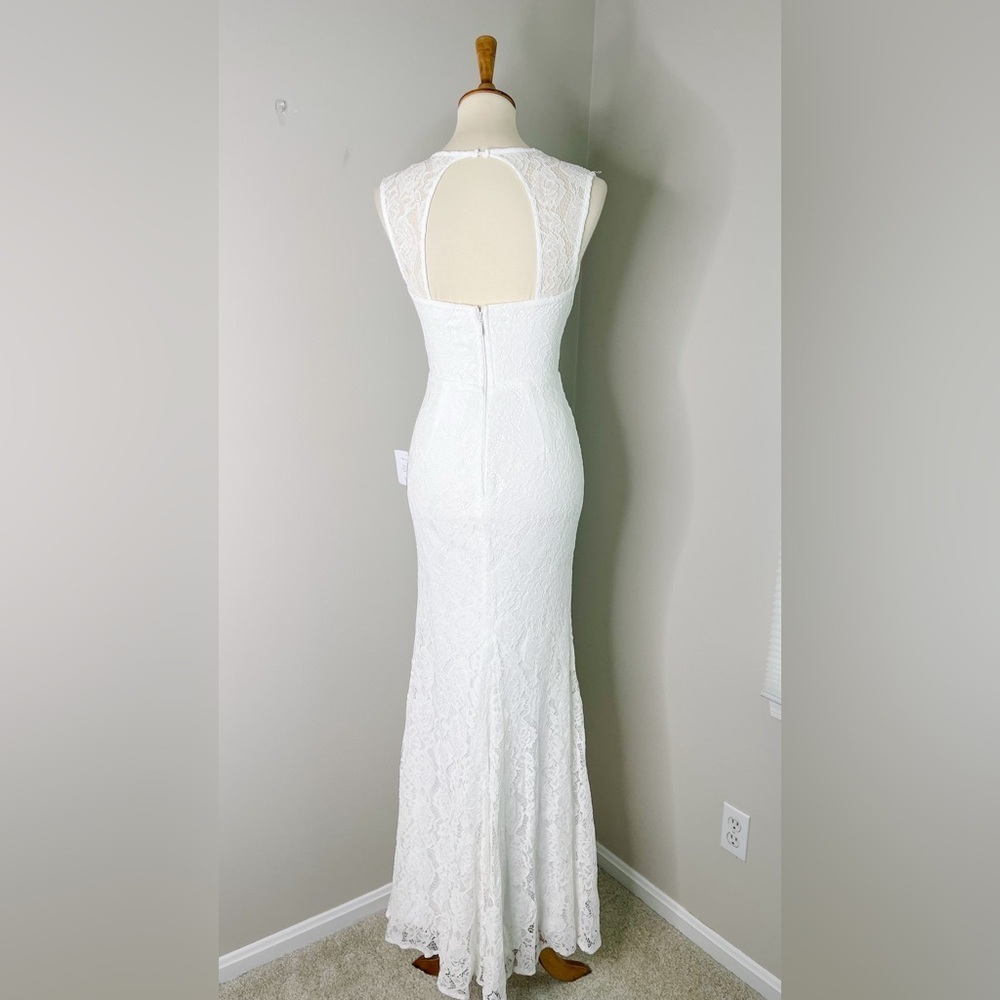 LULUS Rosetta White Lace Sweetheart Mermaid Maxi Dress NWT - Picture 3 of 10